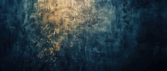 Gold and Blue Textured Abstract Art Background - obrazy, fototapety, plakaty