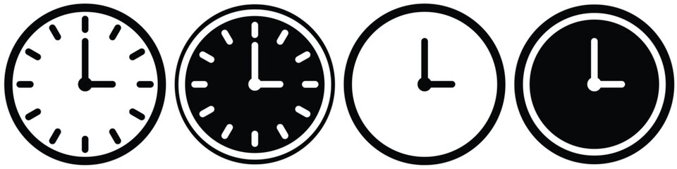 collection of clock icons, Set of clock icons. Clock, time, clock icon set 