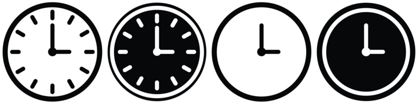collection of clock icons, Set of clock icons. Clock, time, clock icon set 