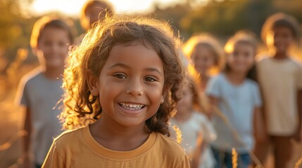 Group of Diverse Cheerful, Fun, Happy Multiethnic Friends - GENERATIVE AI