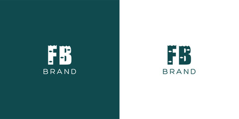 FB Letters vector logo design - obrazy, fototapety, plakaty