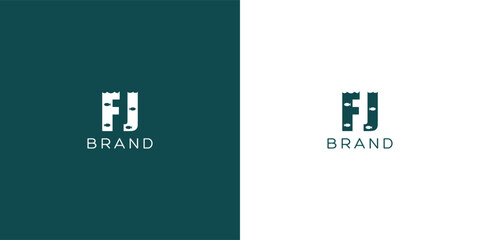 FJ Letters vector logo design