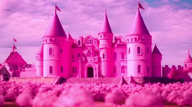 Pink princess castle