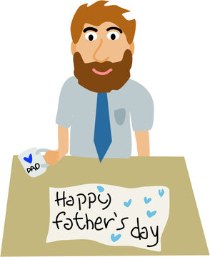 Happy father's day with greetins