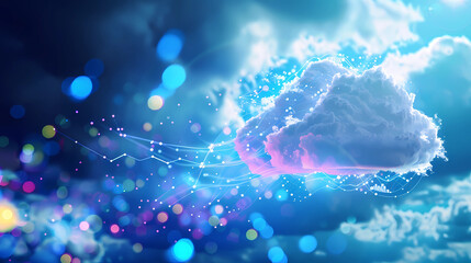 shell background data clouds