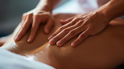 Professionelle Physiotherapie kombiniert mit gezielten Massagen bietet Sportlern und Personen mit Rückenschmerzen effektive Behandlungen. Muskulöse Schäden werden sorgfältig behandelt - obrazy, fototapety, plakaty