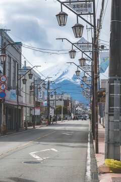 Mt Fuji, on Honcho road, Fujiyoshida, Yamanashi, Japan