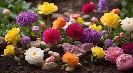 spring flowers in the garden spring sparks flower gardening zeal sunlight