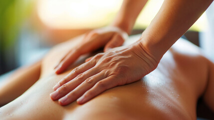 Professionelle Physiotherapie kombiniert mit gezielten Massagen bietet Sportlern und Personen mit Rückenschmerzen effektive Behandlungen. Muskulöse Schäden werden sorgfältig behandelt - obrazy, fototapety, plakaty
