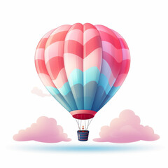 Fototapeta premium Cute Hot Air Balloon isolated background