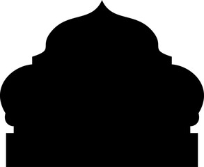 Islamic Dome Design Glyph Black filled silhouettes Design pictogram symbol visual illustration