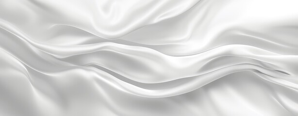 Elegant White Silk Fabric Flowing Texture - obrazy, fototapety, plakaty