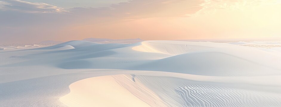 Tranquil Desert Sunset and Pristine Sands