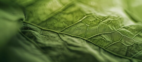 Abstract Green Leaf Texture Macro Photography