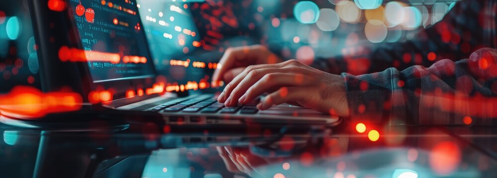 Cybersecurity Expert Working on Encrypted Data