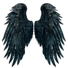 Black Wings - Transparent background, Cut out