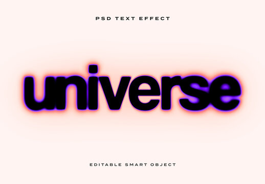Blurred Text Effect Mockup