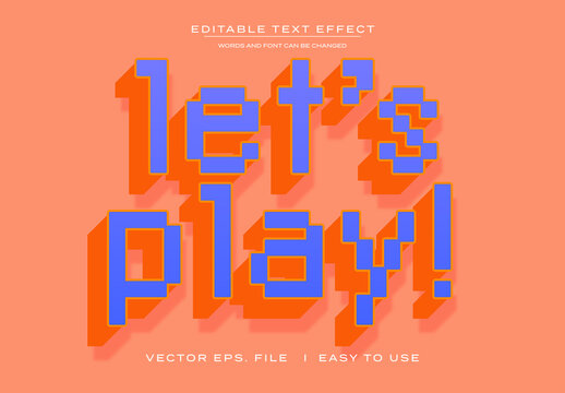 Vintage Gaming Pastel Text Effect Mockup