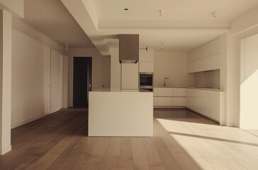 Modern Minimalist Kitchen with Sunlit Interior