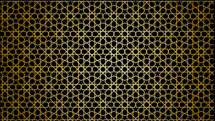 Arabic pattern background. Islamic gold ornament vector