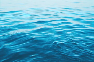 Naklejka premium Calm Blue Ocean Water Surface Texture