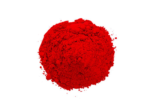 heap of kumkum powder use for indian traditional god worship and applying a bindi(mark) on forehead of woman for good luck,cutout transparent background,png format