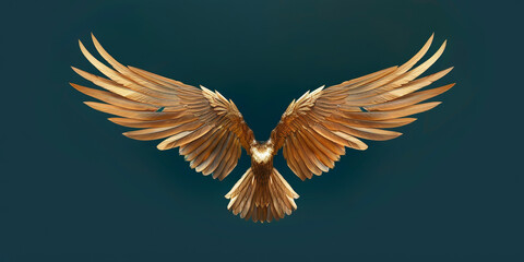 Obraz premium A pair of wings with a metallic sheen, giving it a futuristic