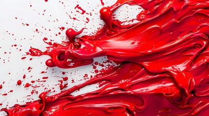 a red paint splash on white
