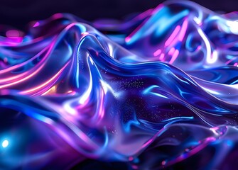 Fototapeta premium abstract dark background with glowing blue lines
