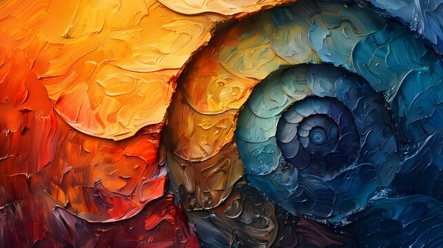 abstract rainbow background with spiral
