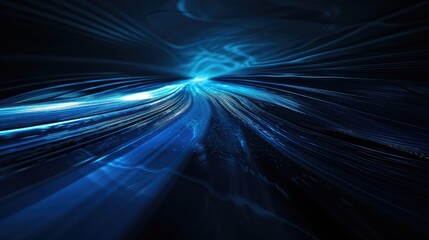 Abstract Blue Speed of Light Technology Background