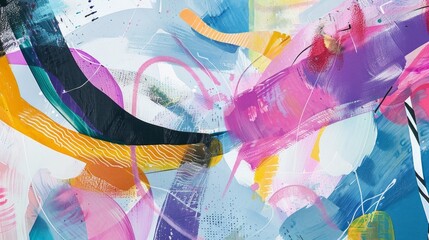 Abstract Artistic Easter Themed Illustration banner