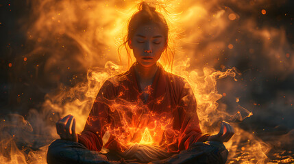 Qi Flow: Taoist Meditation Photography - obrazy, fototapety, plakaty
