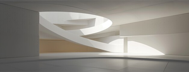 Elegant Modern Interior with Spiral Staircase Design
