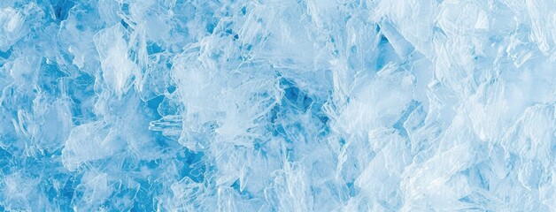 Crystalline Blue Ice Textured Abstract Background