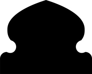 Islamic Dome Design Glyph Black filled silhouettes Design pictogram symbol visual illustration