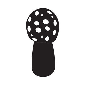 Mushroom icon illustration. Cartoon vector mushrooms clipart. Vector isolated on white background. EPS 10