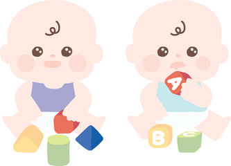 little baby infant cute character illustration