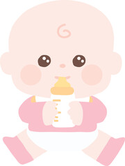 little baby infant cute character illustration