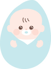 little baby infant cute character illustration