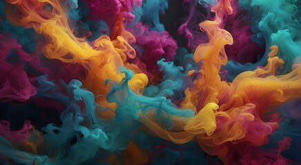  abstract backdrop with color vibrant Smoke Bomb wall covering, Vibrant rainbow Smoke wallpapers, smoke effects backgrounds, and colorful smoke bomb backgrounds Abstract Smoke Wallpapers, Vibrant Smok - obrazy, fototapety, plakaty