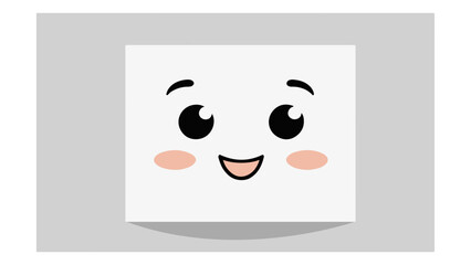 cute happy smiling face vector illustration