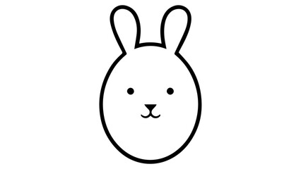 smiling easter bunny rabbit in vector