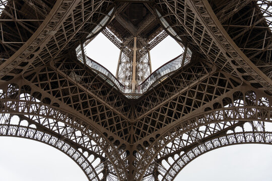 The Eiffel Tower is a beautiful and intricate structure with a lot of detail