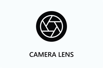 Camera lens icon or logo sign symbol vector illustration