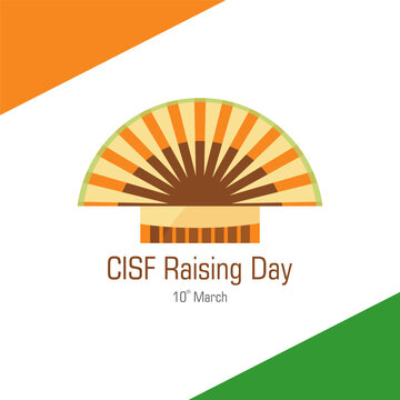 CISF Raising Day, March 10 India vector, illustration. Central Industrial Security Force Day.