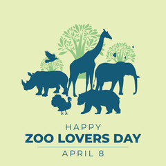 vector graphic of Zoo Lovers Day ideal for Zoo Lovers Day celebration.