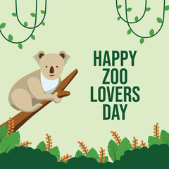 vector graphic of Zoo Lovers Day ideal for Zoo Lovers Day celebration.