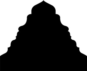 Islamic Dome Design Glyph Black filled silhouettes Design pictogram symbol visual illustration