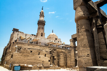 Mosque built on the ruins of Luxor Temple in Luxor, Egypt - 753041747